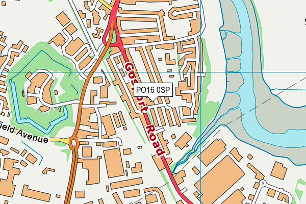 PO16 0SP map - OS VectorMap District (Ordnance Survey)