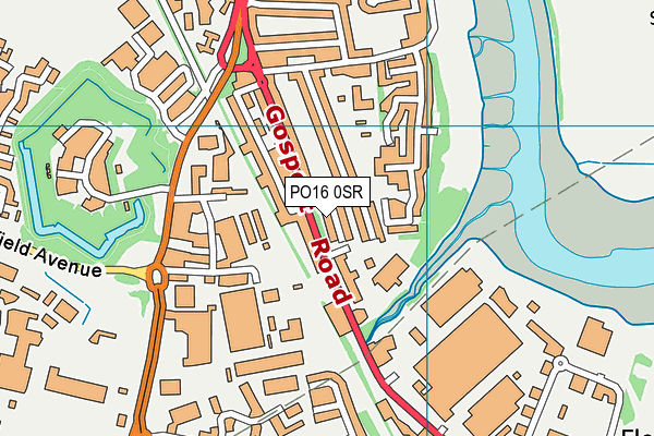 PO16 0SR map - OS VectorMap District (Ordnance Survey)