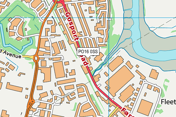 PO16 0SS map - OS VectorMap District (Ordnance Survey)