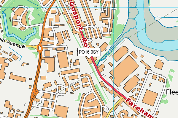 PO16 0SY map - OS VectorMap District (Ordnance Survey)