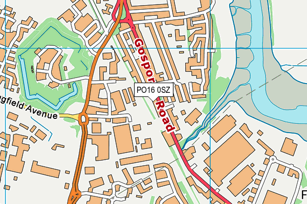 PO16 0SZ map - OS VectorMap District (Ordnance Survey)