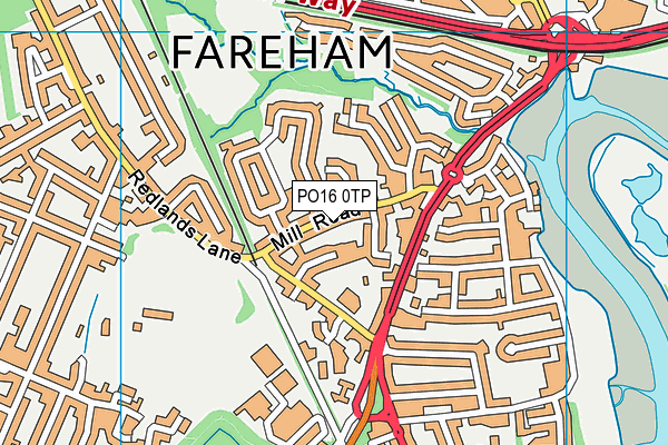 PO16 0TP map - OS VectorMap District (Ordnance Survey)