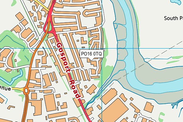 PO16 0TQ map - OS VectorMap District (Ordnance Survey)