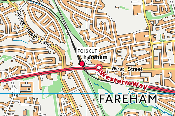 PO16 0UT map - OS VectorMap District (Ordnance Survey)