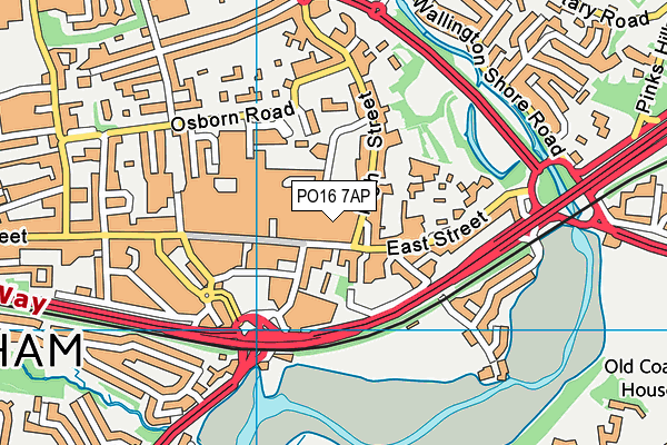 PO16 7AP map - OS VectorMap District (Ordnance Survey)