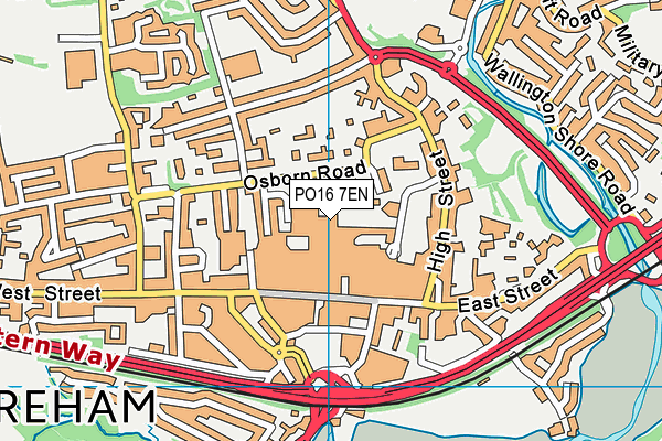 PO16 7EN map - OS VectorMap District (Ordnance Survey)