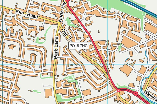 PO16 7HG map - OS VectorMap District (Ordnance Survey)