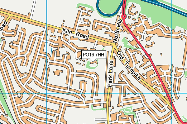 PO16 7HH map - OS VectorMap District (Ordnance Survey)