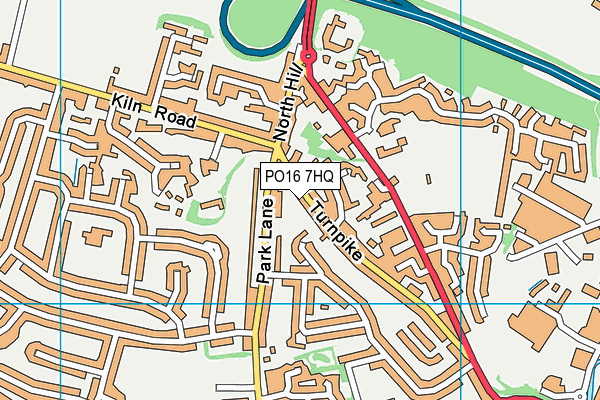 PO16 7HQ map - OS VectorMap District (Ordnance Survey)