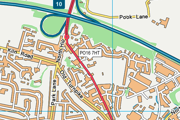 PO16 7HT map - OS VectorMap District (Ordnance Survey)