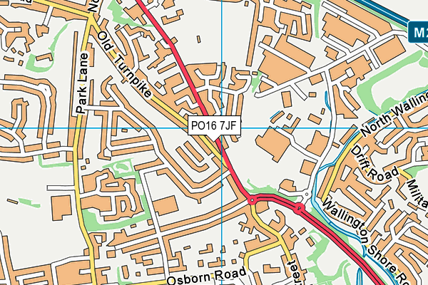 PO16 7JF map - OS VectorMap District (Ordnance Survey)