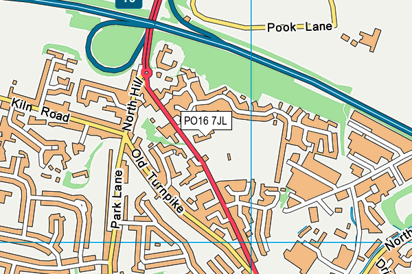 PO16 7JL map - OS VectorMap District (Ordnance Survey)