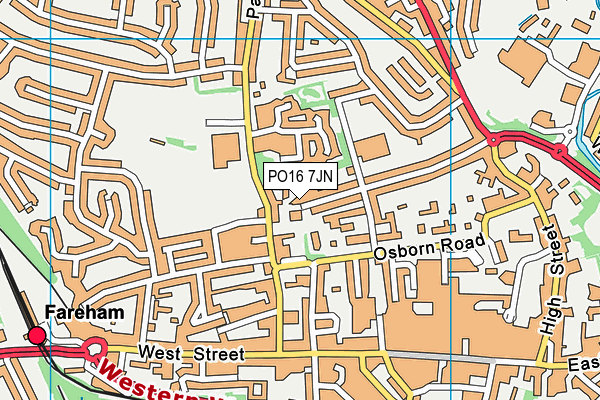PO16 7JN map - OS VectorMap District (Ordnance Survey)