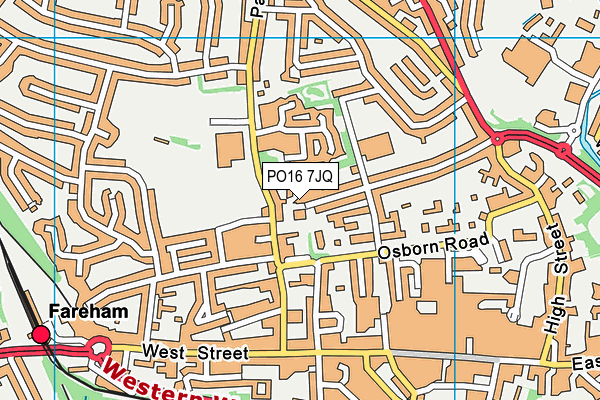 PO16 7JQ map - OS VectorMap District (Ordnance Survey)