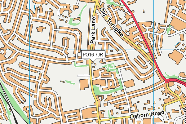 PO16 7JR map - OS VectorMap District (Ordnance Survey)
