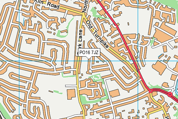 PO16 7JZ map - OS VectorMap District (Ordnance Survey)