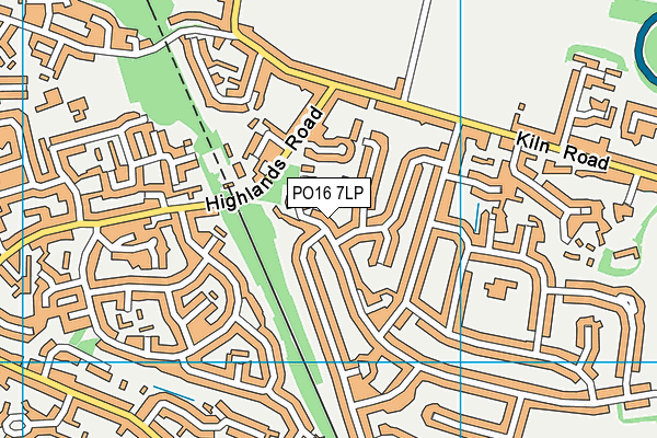 PO16 7LP map - OS VectorMap District (Ordnance Survey)