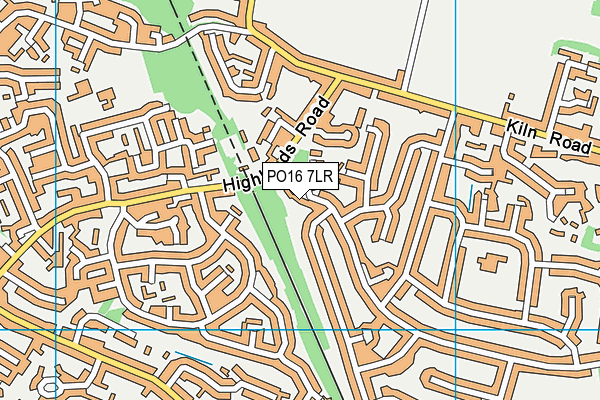 PO16 7LR map - OS VectorMap District (Ordnance Survey)