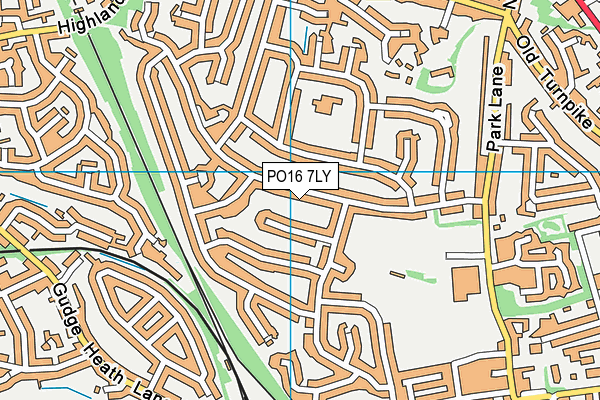 PO16 7LY map - OS VectorMap District (Ordnance Survey)