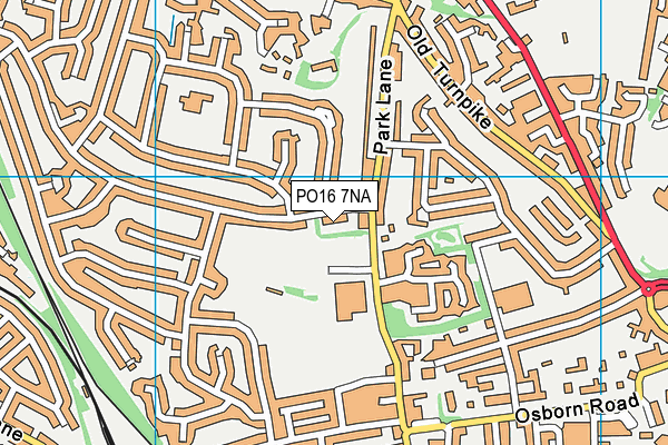 PO16 7NA map - OS VectorMap District (Ordnance Survey)