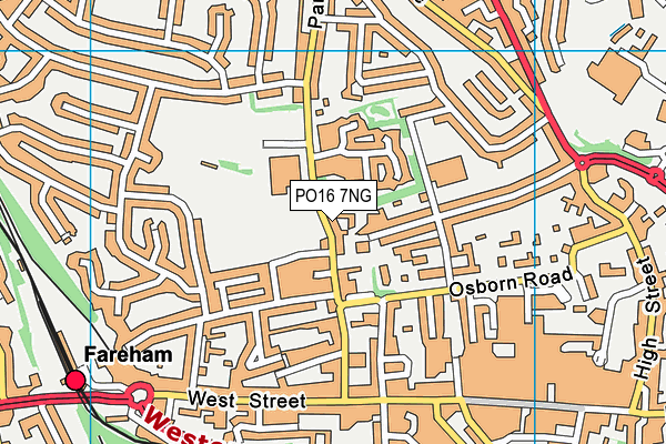 PO16 7NG map - OS VectorMap District (Ordnance Survey)