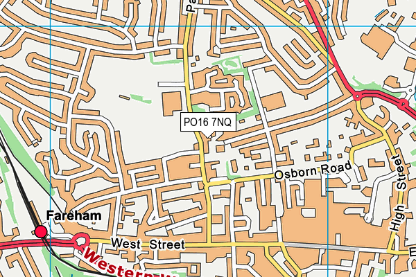 PO16 7NQ map - OS VectorMap District (Ordnance Survey)