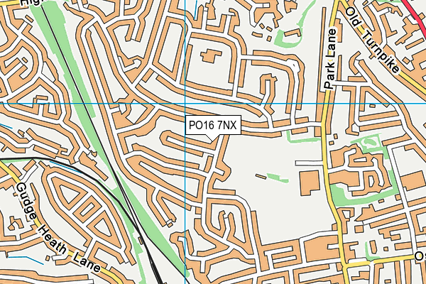 PO16 7NX map - OS VectorMap District (Ordnance Survey)