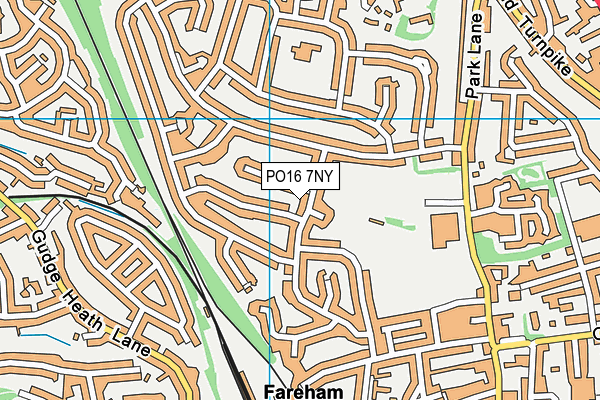 PO16 7NY map - OS VectorMap District (Ordnance Survey)