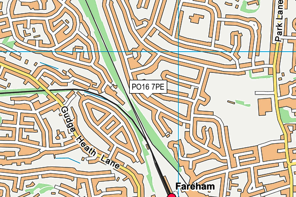 PO16 7PE map - OS VectorMap District (Ordnance Survey)