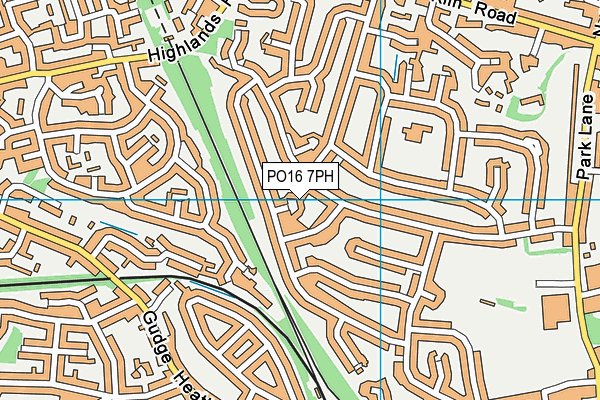 PO16 7PH map - OS VectorMap District (Ordnance Survey)