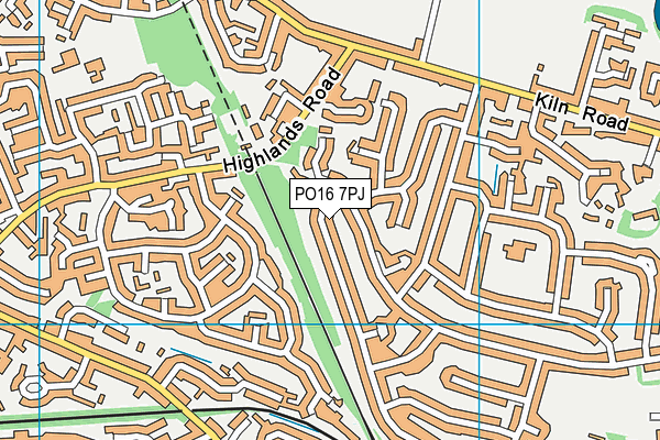PO16 7PJ map - OS VectorMap District (Ordnance Survey)