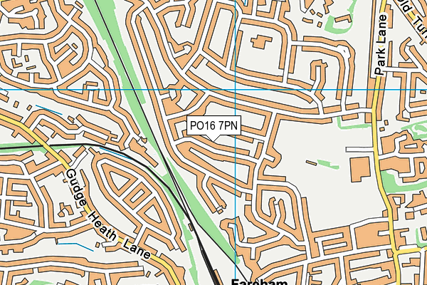PO16 7PN map - OS VectorMap District (Ordnance Survey)