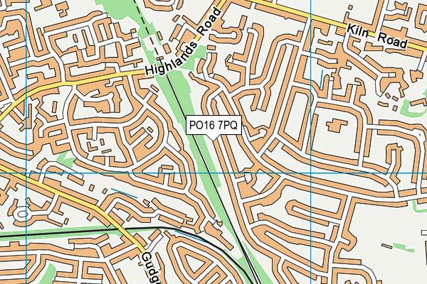 PO16 7PQ map - OS VectorMap District (Ordnance Survey)