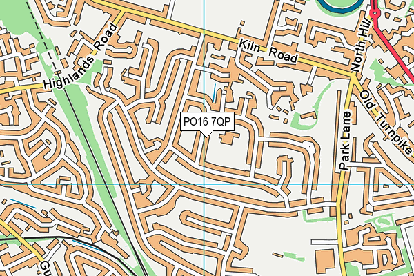 Uplands Primary School map (PO16 7QP) - OS VectorMap District (Ordnance Survey)