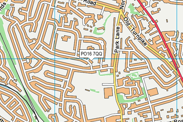 PO16 7QQ map - OS VectorMap District (Ordnance Survey)