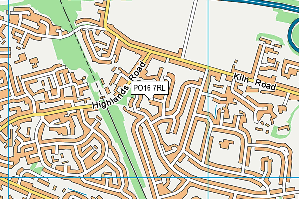 PO16 7RL map - OS VectorMap District (Ordnance Survey)