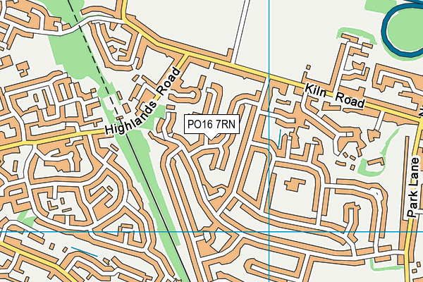 PO16 7RN map - OS VectorMap District (Ordnance Survey)