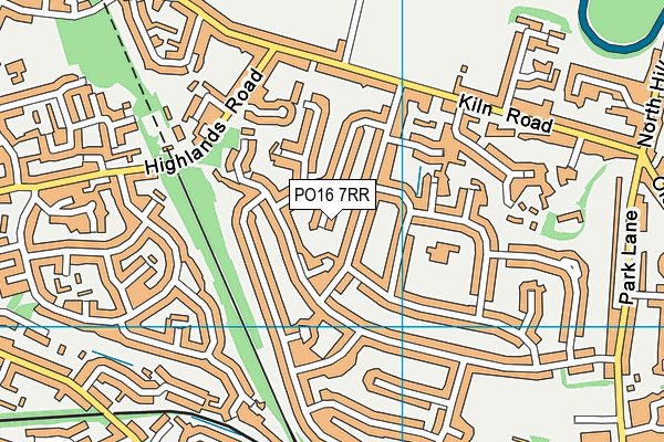 PO16 7RR map - OS VectorMap District (Ordnance Survey)
