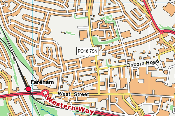 PO16 7SN map - OS VectorMap District (Ordnance Survey)