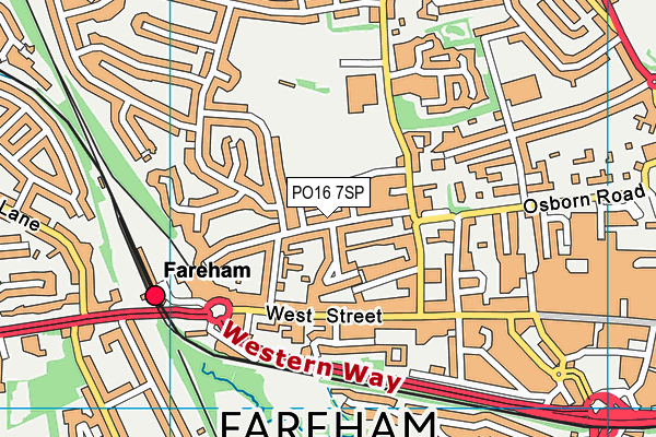 PO16 7SP map - OS VectorMap District (Ordnance Survey)