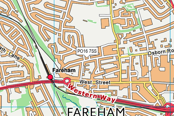 PO16 7SS map - OS VectorMap District (Ordnance Survey)