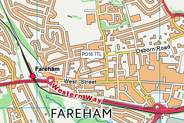 PO16 7TL map - OS VectorMap District (Ordnance Survey)