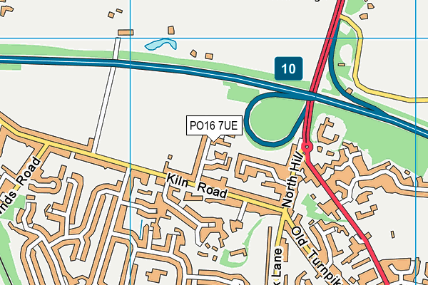 PO16 7UE map - OS VectorMap District (Ordnance Survey)