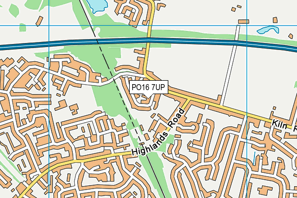 PO16 7UP map - OS VectorMap District (Ordnance Survey)