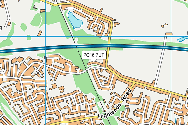 PO16 7UT map - OS VectorMap District (Ordnance Survey)