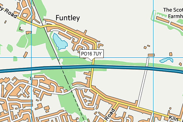 PO16 7UY map - OS VectorMap District (Ordnance Survey)
