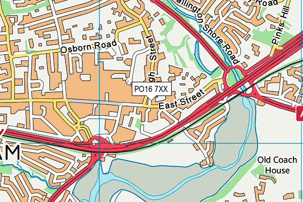 PO16 7XX map - OS VectorMap District (Ordnance Survey)