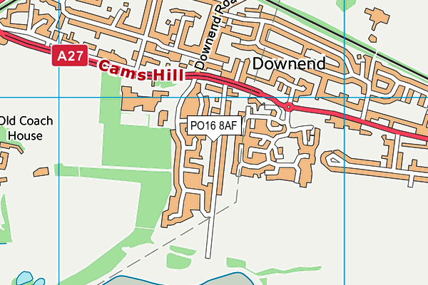 PO16 8AF map - OS VectorMap District (Ordnance Survey)