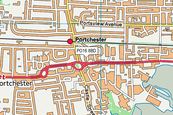 PO16 8BD map - OS VectorMap District (Ordnance Survey)