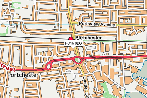 PO16 8BG map - OS VectorMap District (Ordnance Survey)